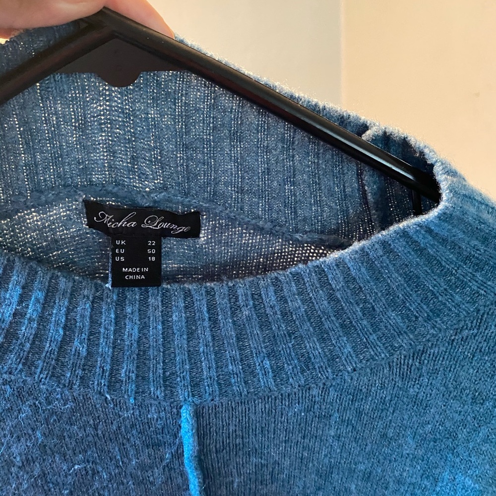 Jewel toned Relaxed sweater with balloon sleeves